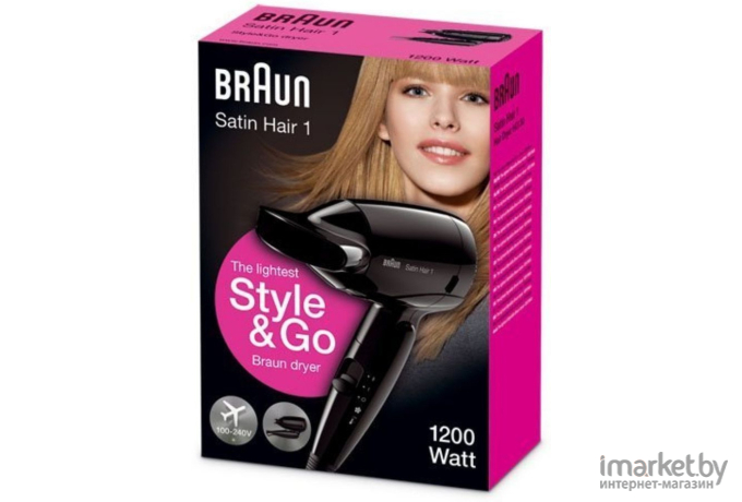 Фен Braun BRHD130E черный