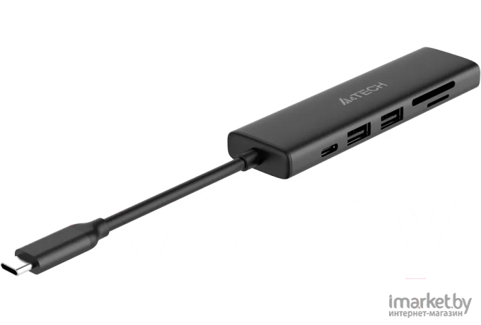 Разветвитель USB-C A4Tech DST-60C серый