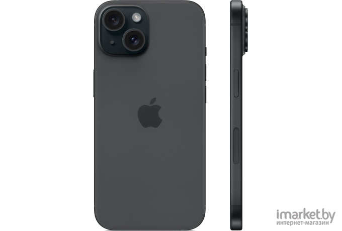 Смартфон Apple iPhone 15 A3092 128Gb черный (MTLD3CH/A)