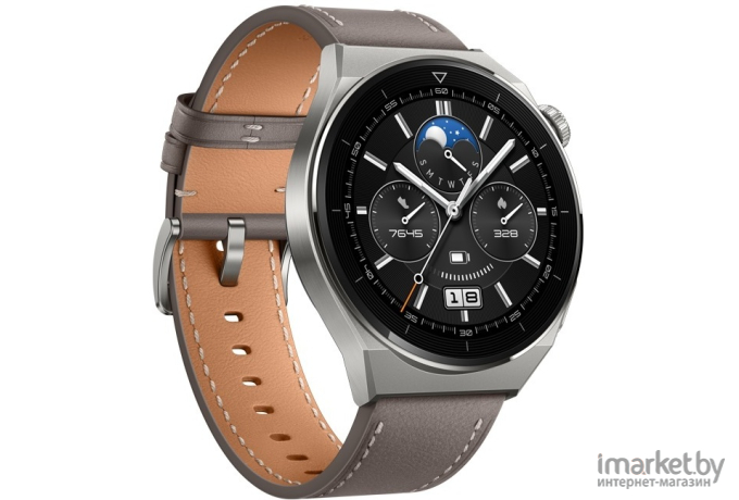 Умные часы Huawei Watch GT 3 Pro Titanium 46 мм (серый)