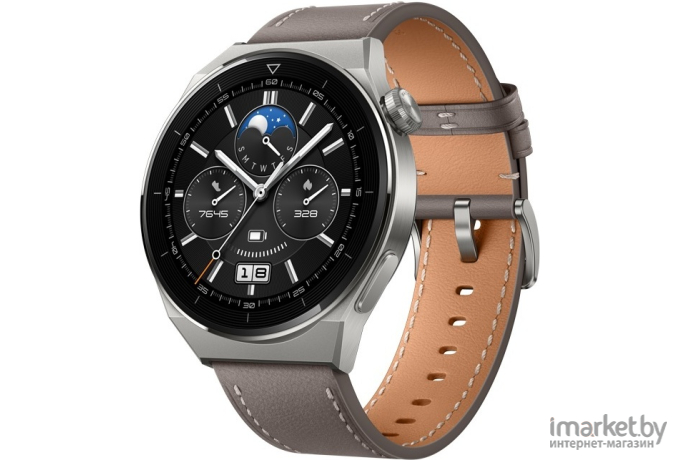 Умные часы Huawei Watch GT 3 Pro Titanium 46 мм (серый)