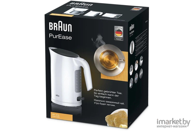 Электрический чайник Braun PurEase WK 3110 WH (белый)