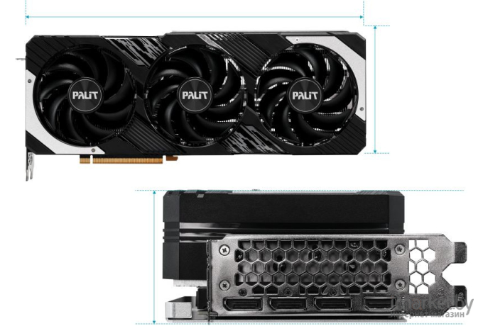 Видеокарта Palit GeForce RTX 4070 Ti Super GamingPro 16GB NED47TS019T2-1043A