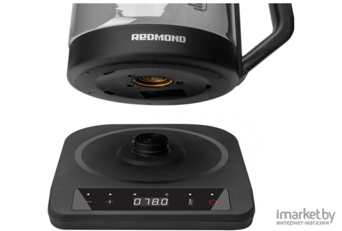 Электрический чайник Redmond RK-G1310D (черный/хром)