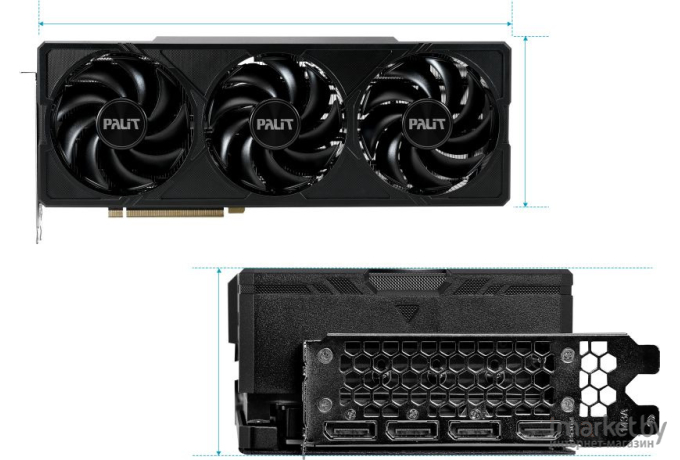 Видеокарта Palit GeForce RTX 4070 Ti Super JetStream OC 16GB NED47TSS19T2-1043J