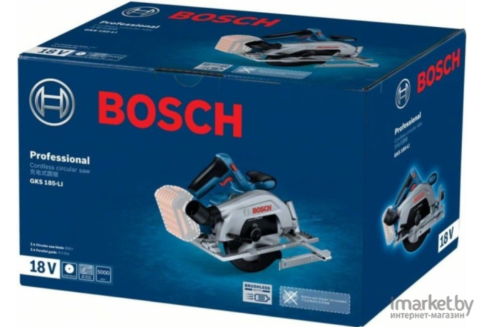 Дисковая (циркулярная) пила Bosch GKS 185-LI Professional 06016C1221 (без АКБ)
