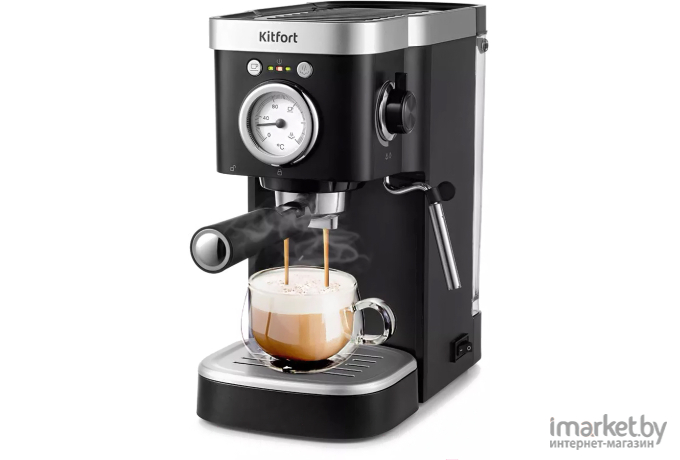 Рожковая кофеварка Kitfort KT-788 (черный)