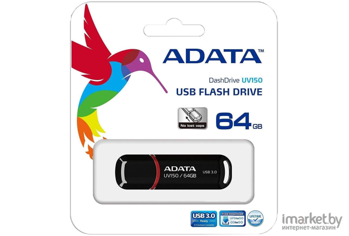 USB Flash A-Data DashDrive UV150 64GB (AUV150-64G-RBK)