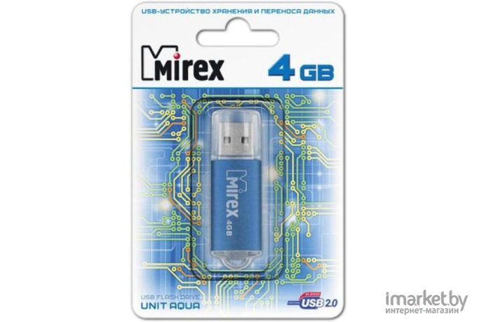 USB Flash Mirex UNIT AQUA 4GB (13600-FMUAQU04)