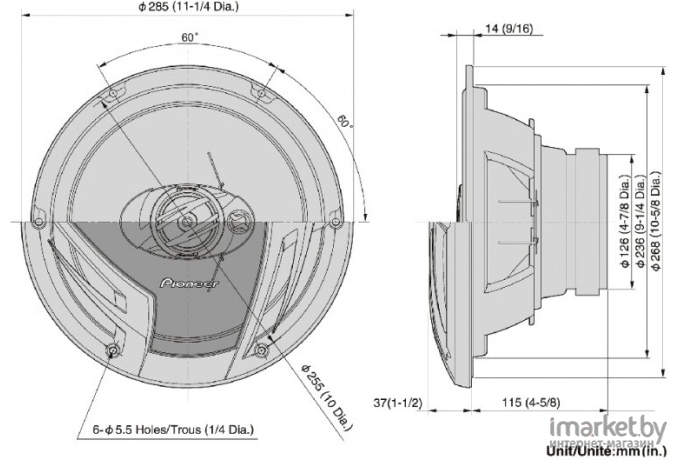 Автоакустика Pioneer TS-A2503i