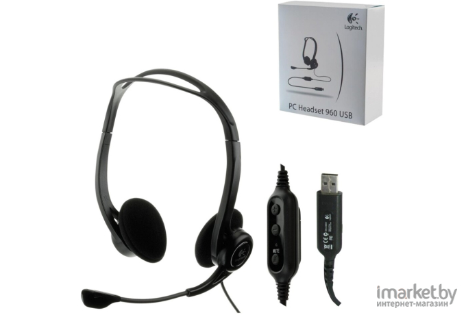 Наушники (Гарнитура) Logitech PC Headset 960 USB