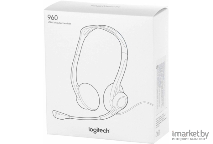 Наушники (Гарнитура) Logitech PC Headset 960 USB