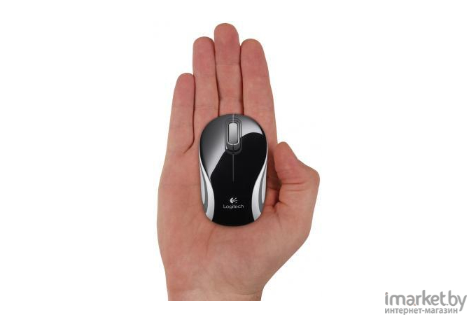 Стандартная Logitech Wireless Mini Mouse M187 Black