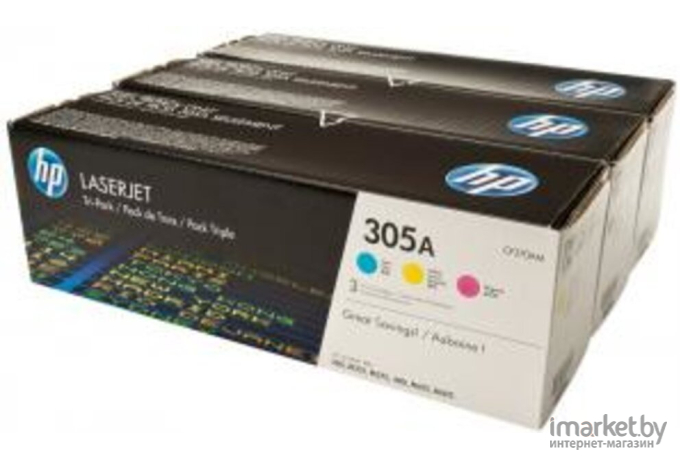 Картридж для принтера HP 305A 3-pack (CF370AM)