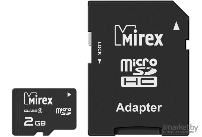 Карта памяти Mirex microSDHC (Class 4) 2GB (13613-ADTMSD02)