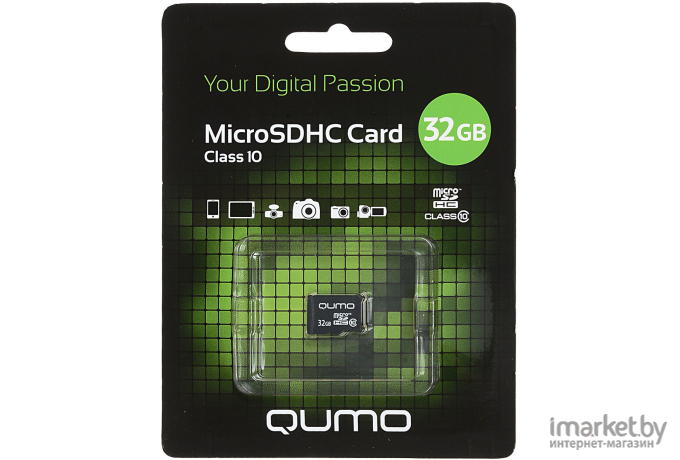 Карта памяти QUMO microSDHC (Class 10) 32GB (QM32GMICSDHC10)