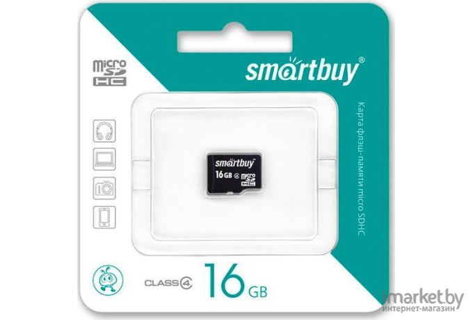 Карта памяти Smart Buy microSDHC (Class 10) 16 Гб + SD адаптер (SB16GBSDCL10-01)