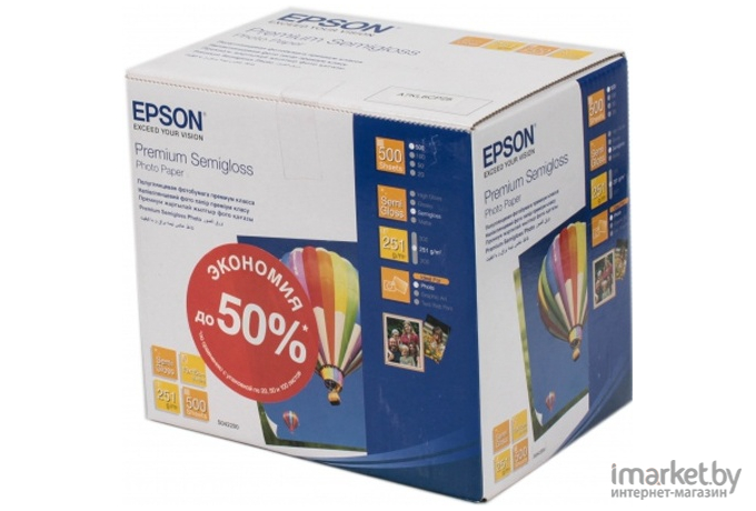Фотобумага Epson Premium Semigloss Photo Paper 10x15 500 листов (C13S042200)
