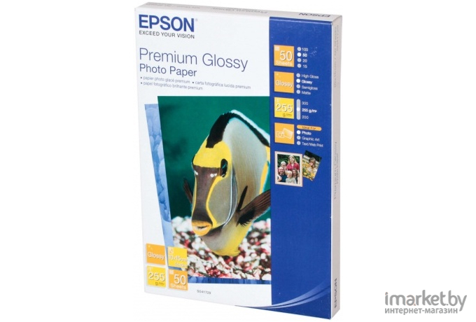 Фотобумага Epson Premium Glossy Photo Paper 10x15 50 листов (C13S041729)