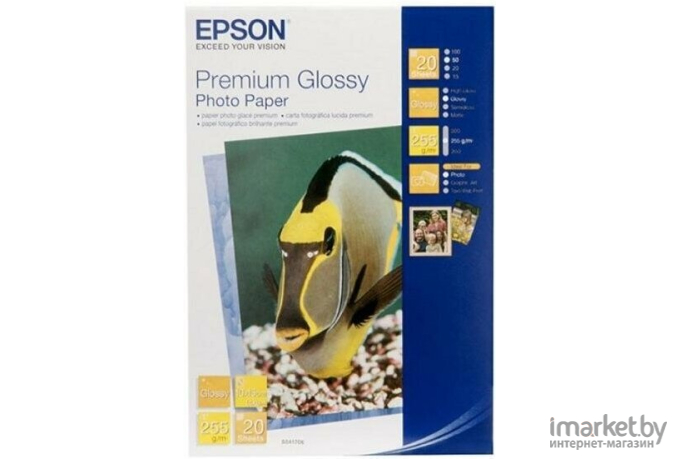 Фотобумага Epson Premium Glossy Photo Paper 10x15 20 листов (C13S041706)