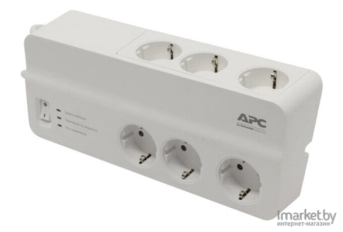 Сетевой фильтр APC Essential SurgeArrest 6 розеток, белый (PM6-RS)