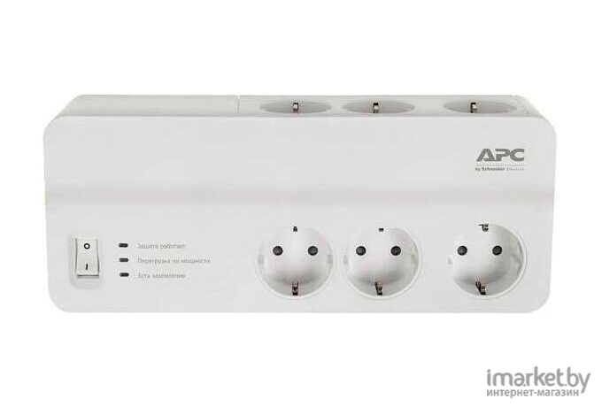 Сетевой фильтр APC Essential SurgeArrest 6 розеток, белый (PM6-RS)