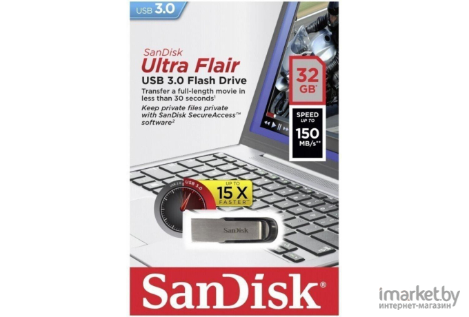 USB Flash SanDisk Cruzer Ultra Flair CZ73 32GB [SDCZ73-032G-G46]