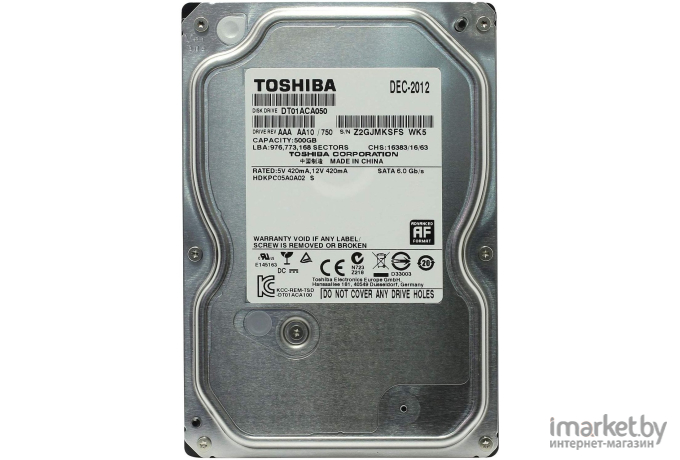 Жесткий диск Toshiba DT01ACA 500GB (DT01ACA050)