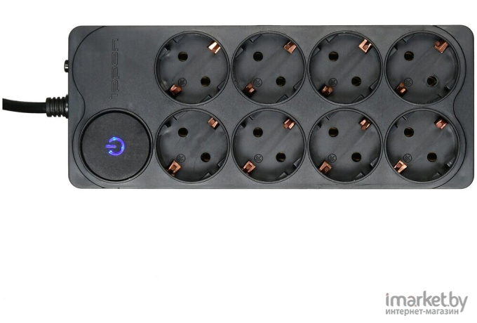 Сетевой фильтр IPPON 8 розеток, черный, 5 м (BK-258)