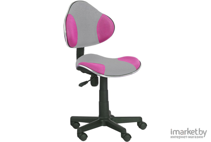 Кресло Halmar Flash 2 серо-розовый