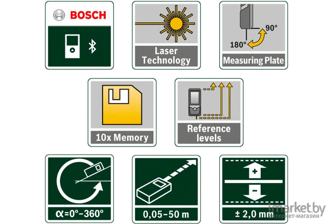 Дальномер лазерный Bosch PLR 50 C (0.603.672.220)