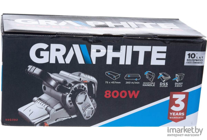 Ленточная шлифмашина GRAPHITE 59G392