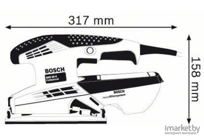 Виброшлифмашина Bosch GSS 23 A Professional (0601070400)