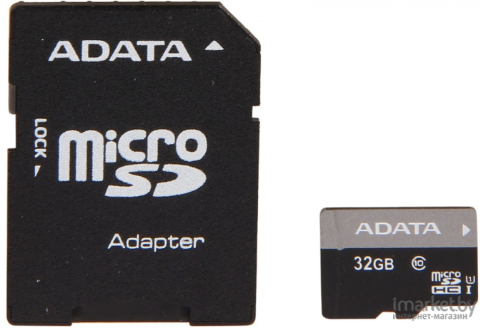 Карта памяти A-Data Premier microSDHC UHS-I U1 (10 Class) 32 Gb (AUSDH32GUICL10-RA1)