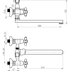 Смеситель Rubineta Milano-1 (C)(K) (M1CK06)