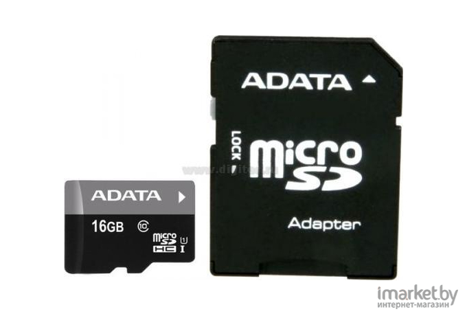 Карта памяти A-Data Premier microSDHC UHS-I U1 (10 Class) 16 Gb (AUSDH16GUICL10-RA1)