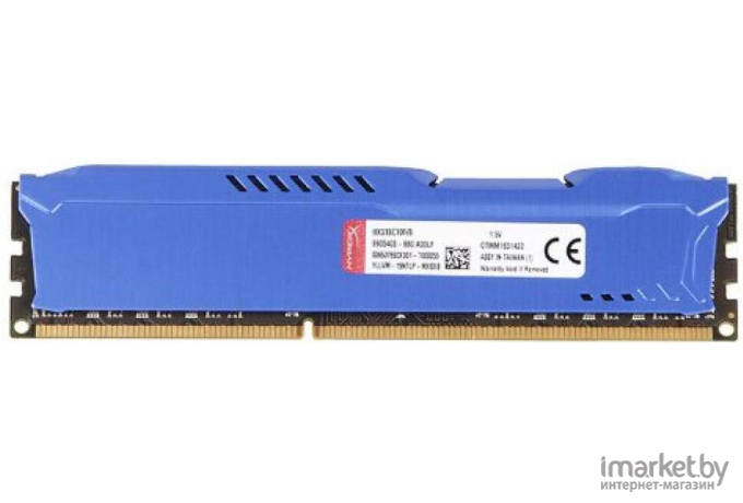 Оперативная память Kingston HyperX Fury Blue 8GB DDR3 PC3-14900 (HX318C10F/8)