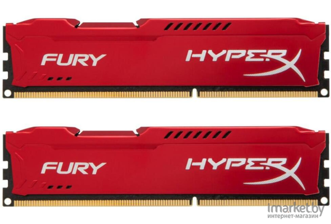 Оперативная память Kingston HyperX Fury Red 2x4GB KIT DDR3 PC3-14900 (HX318C10FRK2/8)