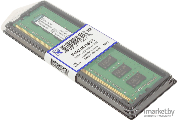 Оперативная память Kingston ValueRam 8GB DDR4 PC4-17000 [KVR21N15S8/8]