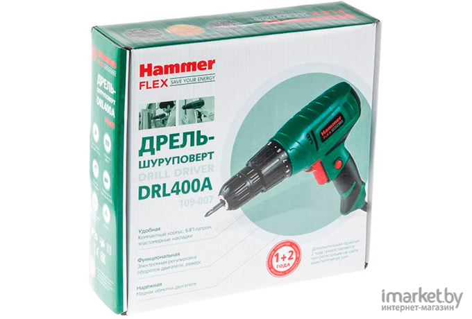 Дрель-шуруповерт Hammer DRL400A