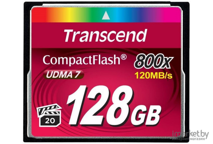 Карта памяти Transcend 800x CompactFlash Premium 128GB (TS128GCF800)