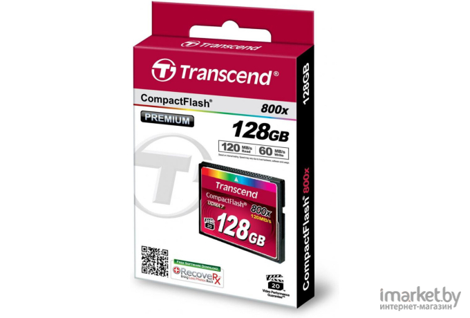 Карта памяти Transcend 800x CompactFlash Premium 128GB (TS128GCF800)