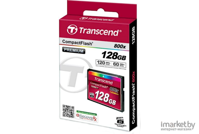 Карта памяти Transcend 800x CompactFlash Premium 128GB (TS128GCF800)