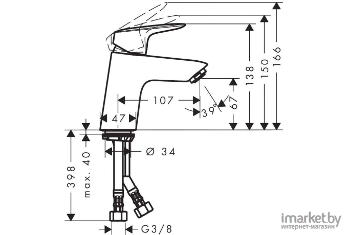 Смеситель Hansgrohe Logis 71071000