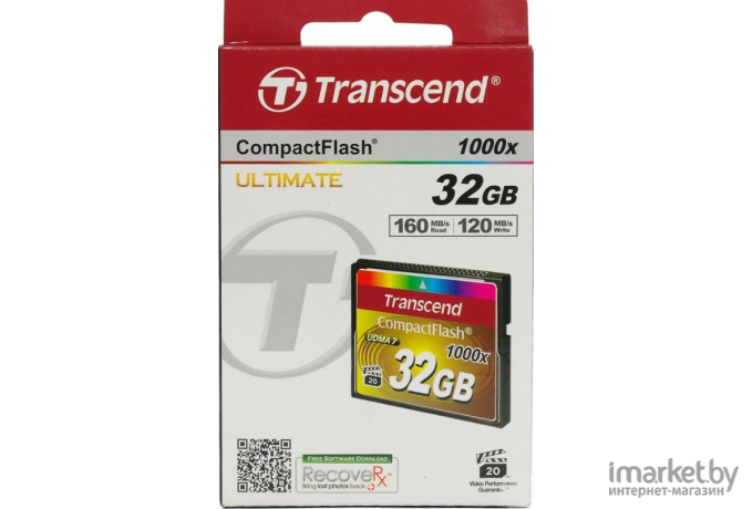 Карта памяти Transcend 1000x CompactFlash Ultimate 32GB (TS32GCF1000)