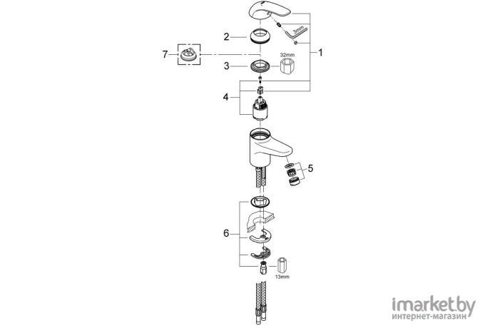 Смеситель Grohe Euroeco 32734