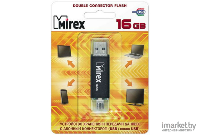 USB Flash Mirex SMART BLACK 16GB (13600-DCFBLS16)