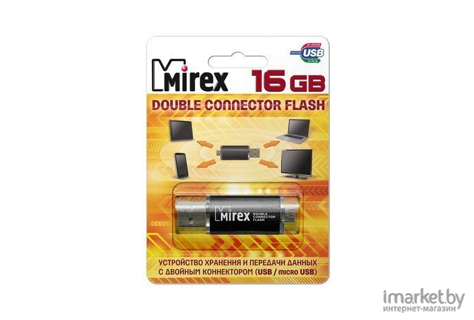 USB Flash Mirex SMART BLACK 16GB (13600-DCFBLS16)