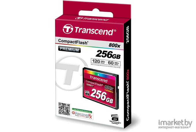 Карта памяти Transcend 800x CompactFlash Premium 256GB (TS256GCF800)