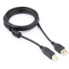 Кабель Cablexpert CCF-USB2-AMBM-6 USB 2.0 Pro AM/BM, 1.8м, экран, феррит.кольцо, черный, пакет
